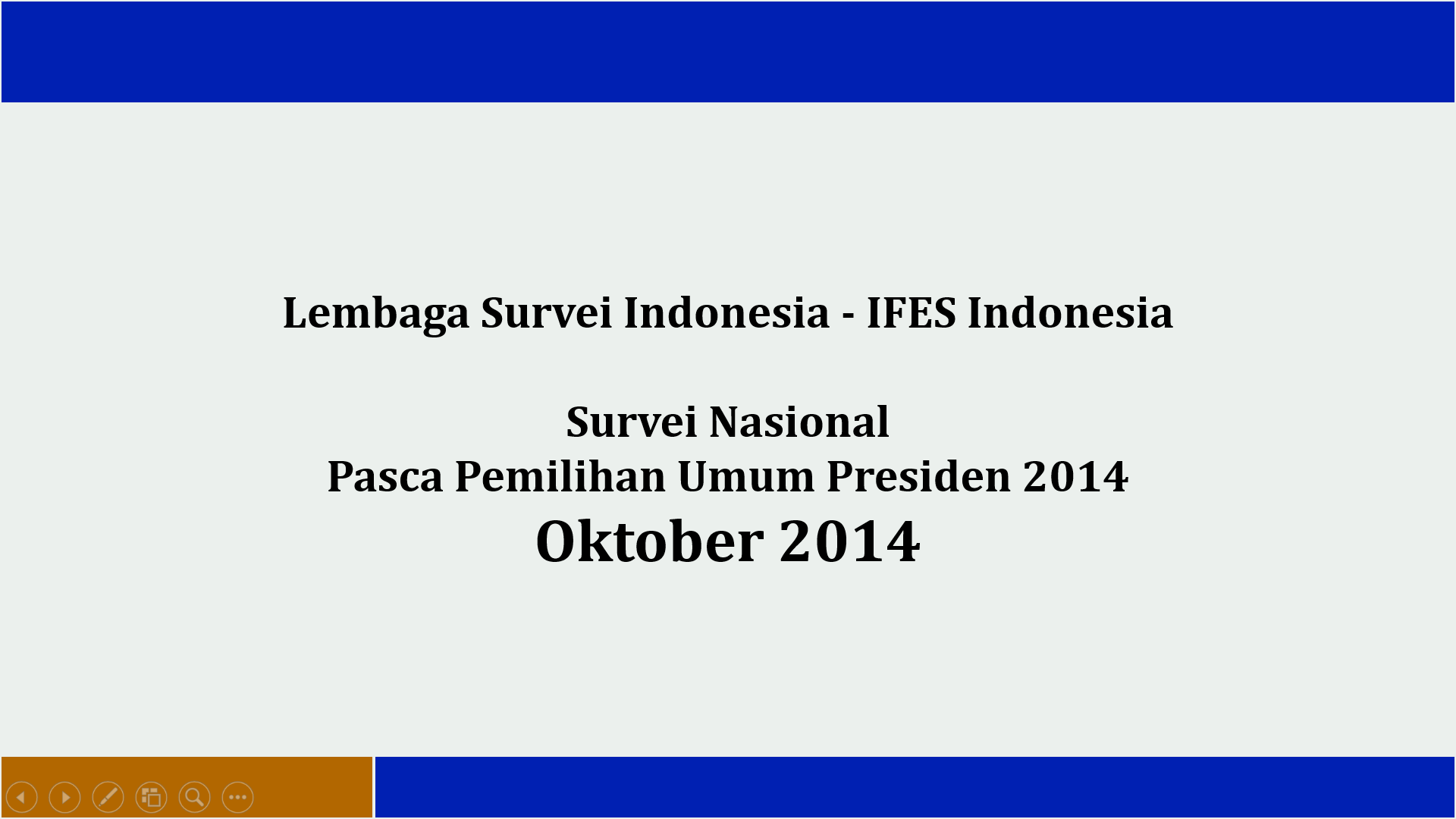 Read more about the article Survei Nasional Pasca Pemilihan Umum Presiden 2014 LSI-IFES