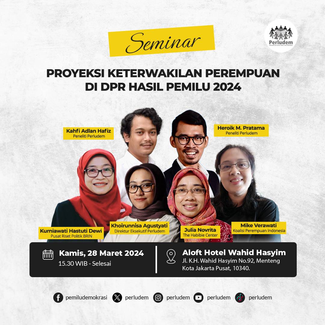 Read more about the article Presentation Material “Projection of Women’s Representation in the House of Representatives in the 2024 Election Results”