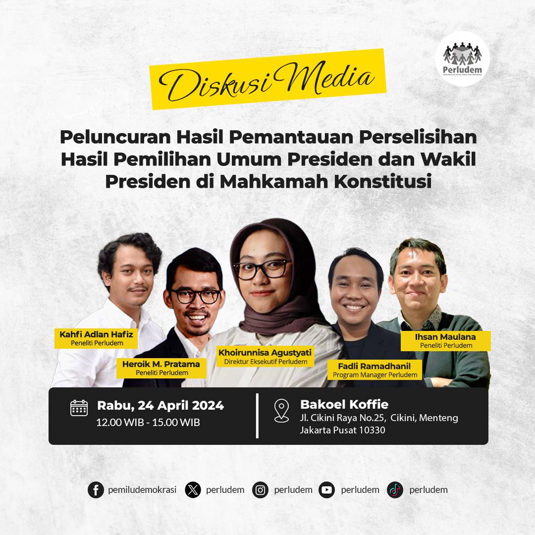 Read more about the article Presentation Material “Launching the Results of Monitoring PHPU President and Vice President at the Constitutional Court”