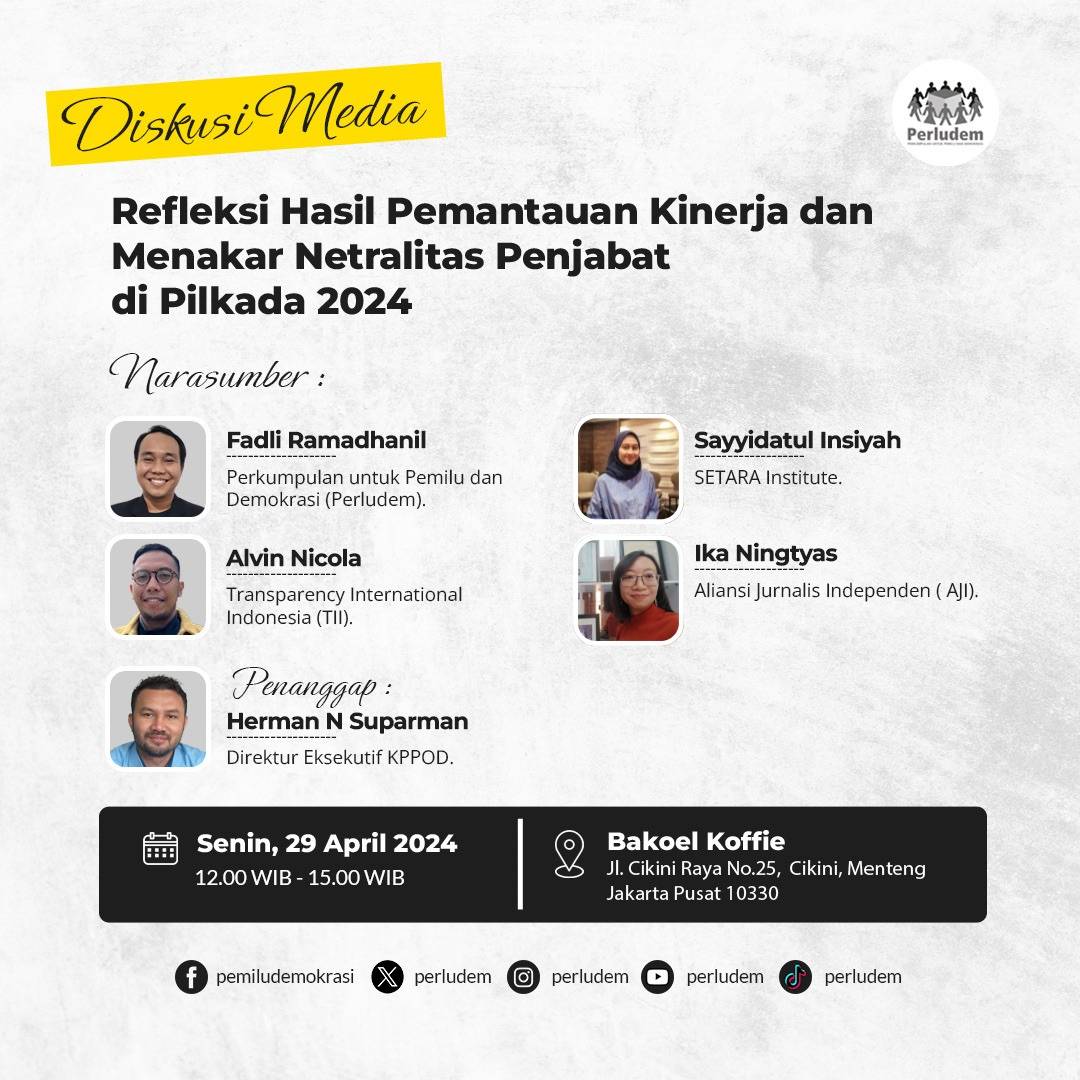 Read more about the article Presentation Material “Reflection on Performance Monitoring Results and Measuring Acting Neutrality in the 2024 Pilkada”