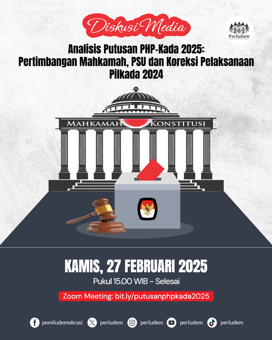 Read more about the article Presentation Material “Analysis of PHP-KADA 2025 Decision: Court Considerations, PSU and Corrections to the Implementation of the 2024 Regional Elections”